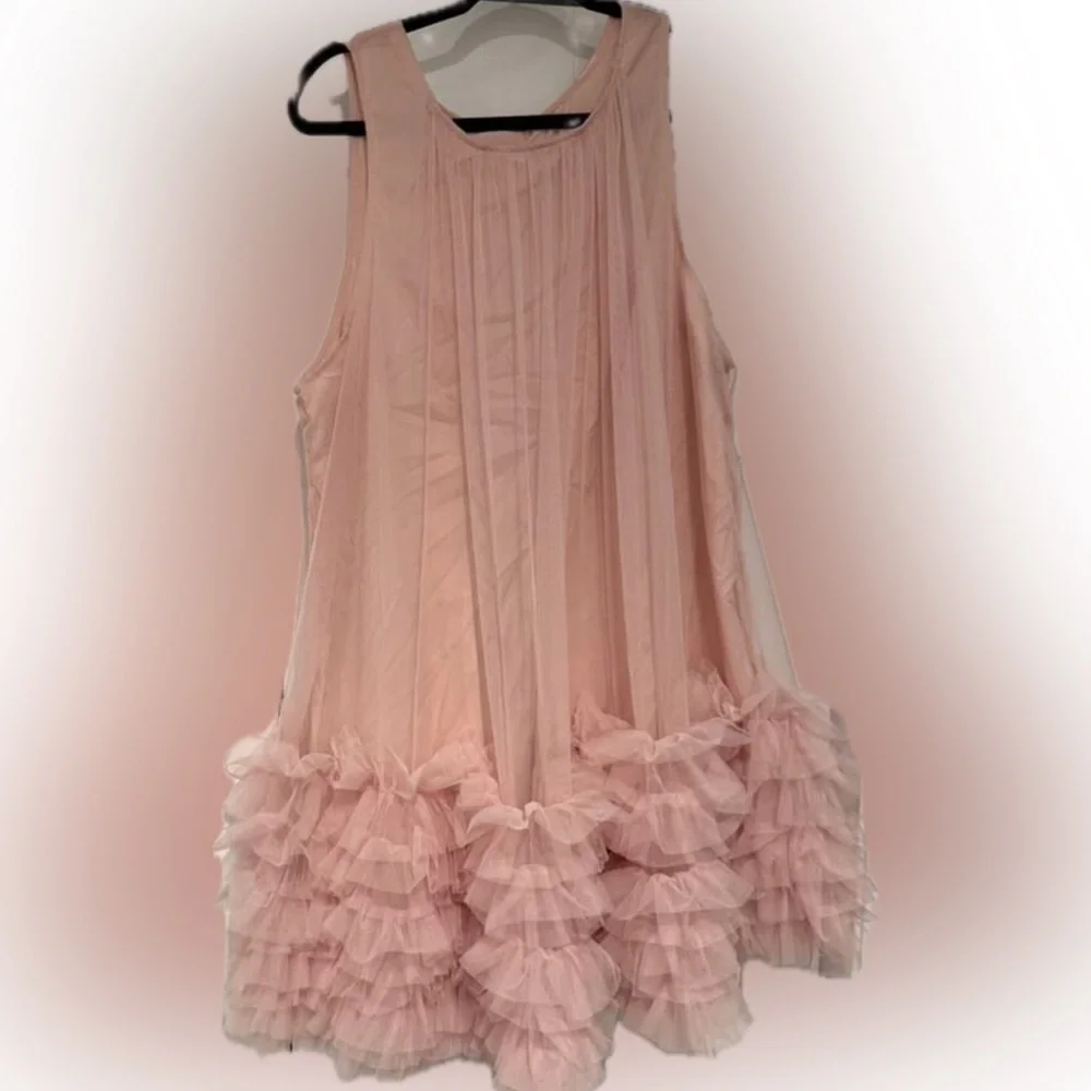 🎀 PLUS Pink Ruffle Dress 🎀 - Picture 5 of 6